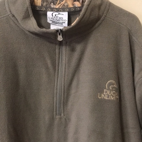 Ducks Unlimited Fleece 1/4 Zip Up Jacket - Picture 2 of 7